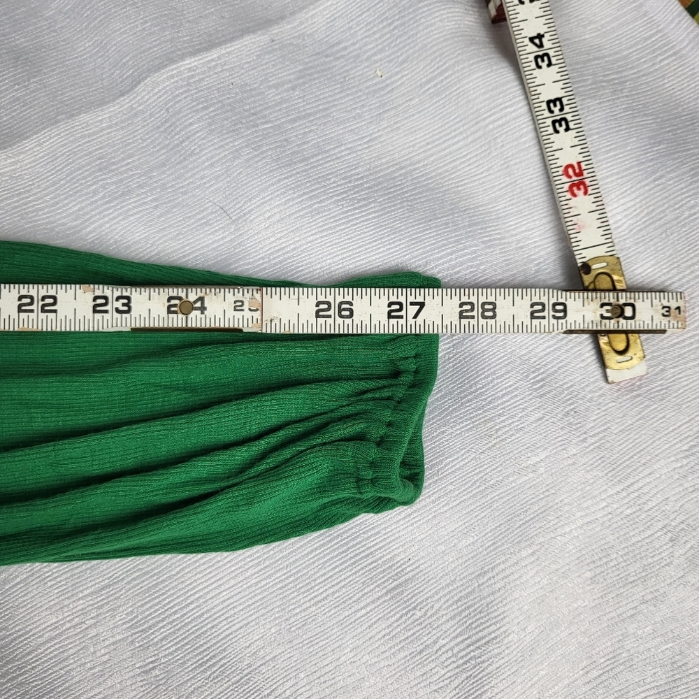New INC Dark Emerald Surplice Faux Wrap Sweater Blouse Cinched Long Sleeve US XL - Picture 11 of 13